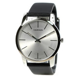 Buy Shop Calvin Klein City White Dial Black Leather Strap Watch For Men - K2G211C6 USA Online