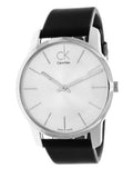 Buy Shop Calvin Klein City White Dial Black Leather Strap Watch For Men - K2G211C6 USA Online