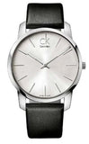 Buy Shop Calvin Klein City White Dial Black Leather Strap Watch For Men - K2G211C6 USA Online