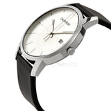 Buy Shop Calvin Klein City White Dial Black Leather Strap Watch for Men - K2G2G1CD USA Online