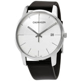 Buy Shop Calvin Klein City White Dial Black Leather Strap Watch for Men - K2G2G1CD USA Online