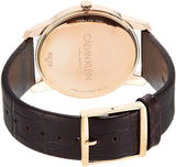 Buy Shop Calvin Klein City White Dial Brown Leather Strap Watch for Men - K2G21629 USA Online