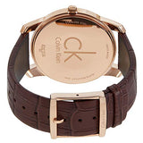 Buy Shop Calvin Klein City White Dial Brown Leather Strap Watch for Men - K2G21629 USA Online