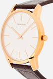 Buy Shop Calvin Klein City White Dial Brown Leather Strap Watch for Men - K2G21629 USA Online