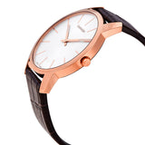 Buy Shop Calvin Klein City White Dial Brown Leather Strap Watch for Men - K2G21629 USA Online