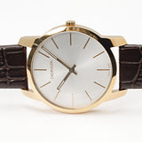 Buy Shop Calvin Klein City White Dial Brown Leather Strap Watch for Men - K2G21629 USA Online
