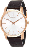 Buy Shop Calvin Klein City White Dial Brown Leather Strap Watch for Men - K2G21629 USA Online