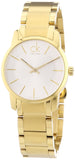 Buy Shop Calvin Klein City White Dial Gold Steel Strap Watch for Women - K2G23546 USA Online