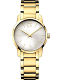 Buy Shop Calvin Klein City White Dial Gold Steel Strap Watch for Women - K2G23546 USA Online