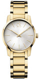 Buy Shop Calvin Klein City White Dial Gold Steel Strap Watch for Women - K2G23546 USA Online