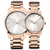 Buy Shop Calvin Klein City White Dial Rose Gold Steel Strap Watch for Men - K2G21646 USA Online