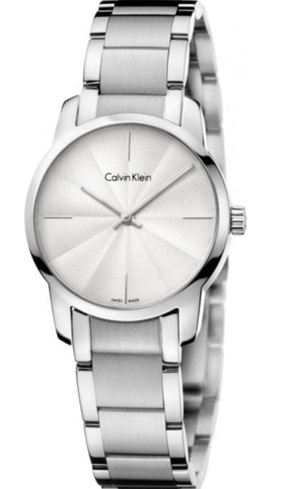 Buy Shop Calvin Klein City White Dial Silver Steel Strap Watch for Women - K2G23146 USA Online