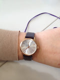 Buy Shop Calvin Klein City White Mother of Pearl Dial Brown Leather Strap Watch for Women - K2G23620 USA Online