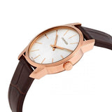Buy Shop Calvin Klein City White Mother of Pearl Dial Brown Leather Strap Watch for Women - K2G23620 USA Online