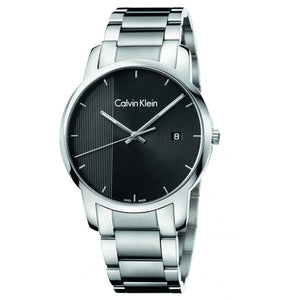 Buy Shop Calvin Klein City Chronograph Black Dial Silver Steel Strap Watch for Men - K2G2G14Y USA Online