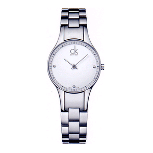 Buy Shop Calvin Klein Simplicity White Dial Silver Steel Strap Watch for Women - K4323101 USA Online