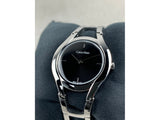 Buy Shop Calvin Klein Class Black Dial Silver Steel Strap Watch for Women - K6R23121 USA Online