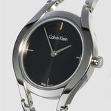 Buy Shop Calvin Klein Class Black Dial Silver Steel Strap Watch for Women - K6R23121 USA Online
