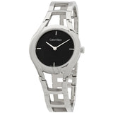 Buy Shop Calvin Klein Class Black Dial Silver Steel Strap Watch for Women - K6R23121 USA Online