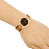 Buy Shop Calvin Klein Class Brown Dial Rose Gold Steel Strap Watch for Women - K6R2362K USA Online
