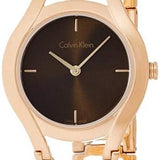 Buy Shop Calvin Klein Class Brown Dial Rose Gold Steel Strap Watch for Women - K6R2362K USA Online