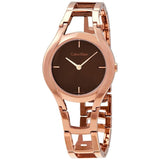 Buy Shop Calvin Klein Class Brown Dial Rose Gold Steel Strap Watch for Women - K6R2362K USA Online