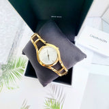 Buy Shop Calvin Klein Class White Dial Gold Steel Strap Watch for Women - K6R23526 USA Online