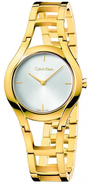Buy Shop Calvin Klein Class White Dial Gold Steel Strap Watch for Women - K6R23526 USA Online