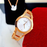 Buy Shop Calvin Klein Class White Dial Rose Gold Steel Strap Watch for Women - K6R23626 USA Online