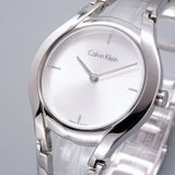 Buy Shop Calvin Klein Class White Dial Silver Steel Strap Watch for Women - K6R23126 USA Online