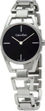 Buy Shop Calvin Klein Dainty Black Dial Silver Steel Strap Watch for Women - K7L23141 USA Online