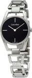 Buy Shop Calvin Klein Dainty Black Dial Silver Steel Strap Watch for Women - K7L23141 USA Online