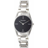 Buy Shop Calvin Klein Dainty Black Dial Silver Steel Strap Watch for Women - K7L23141 USA Online