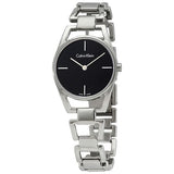 Buy Shop Calvin Klein Dainty Black Dial Silver Steel Strap Watch for Women - K7L23141 USA Online