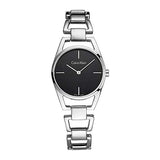 Buy Shop Calvin Klein Dainty Black Dial Silver Steel Strap Watch for Women - K7L23141 USA Online