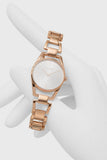 Buy Shop Calvin Klein Dainty Diamonds Silver Dial Rose Gold Steel Strap Watch for Women - K7L2364T USA Online