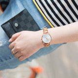 Buy Shop Calvin Klein Dainty Diamonds Silver Dial Rose Gold Steel Strap Watch for Women - K7L2364T USA Online
