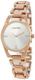 Buy Shop Calvin Klein Dainty Diamonds Silver Dial Rose Gold Steel Strap Watch for Women - K7L2364T USA Online