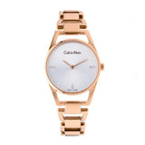 Buy Shop Calvin Klein Dainty Diamonds Silver Dial Rose Gold Steel Strap Watch for Women - K7L2364T USA Online