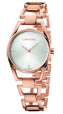 Buy Shop Calvin Klein Dainty Diamonds Silver Dial Rose Gold Steel Strap Watch for Women - K7L2364T USA Online