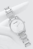 Buy Shop Calvin Klein Dainty Diamonds Silver Dial Sliver Steel Strap Watch for Women - K7L2314T USA Online