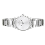 Buy Shop Calvin Klein Dainty Diamonds Silver Dial Sliver Steel Strap Watch for Women - K7L2314T USA Online