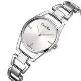 Buy Shop Calvin Klein Dainty Diamonds Silver Dial Sliver Steel Strap Watch for Women - K7L2314T USA Online