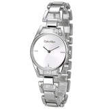 Buy Shop Calvin Klein Dainty Diamonds Silver Dial Sliver Steel Strap Watch for Women - K7L2314T USA Online