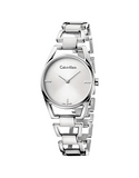 Buy Shop Calvin Klein Dainty Diamonds Silver Dial Sliver Steel Strap Watch for Women - K7L2314T USA Online