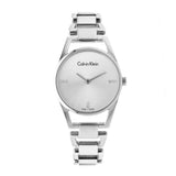 Buy Shop Calvin Klein Dainty Diamonds Silver Dial Sliver Steel Strap Watch for Women - K7L2314T USA Online
