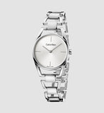 Buy Shop Calvin Klein Dainty Silver Dial Silver Steel Strap Watch for Women - K7L23146 USA Online