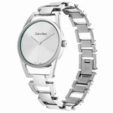 Buy Shop Calvin Klein Dainty Silver Dial Silver Steel Strap Watch for Women - K7L23146 USA Online