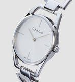 Buy Shop Calvin Klein Dainty Silver Dial Silver Steel Strap Watch for Women - K7L23146 USA Online