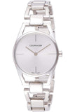 Buy Shop Calvin Klein Dainty Silver Dial Silver Steel Strap Watch for Women - K7L23146 USA Online